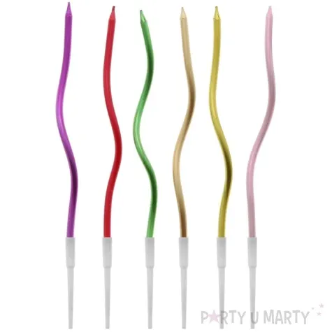 swieczki na tort swiderki metaliczne mix godan 6 szt