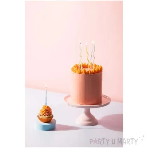 swieczki na tort swiderki pastelowe mix folat 10 szt