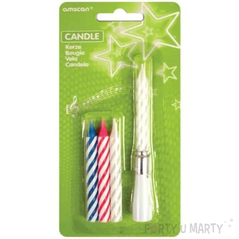 swieczki na tort swieczki grajace mix amscan 4 szt