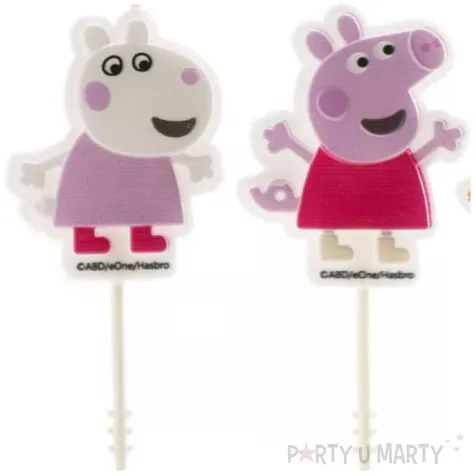 swieczki na tort swinka peppa dekora 9cm 4szt