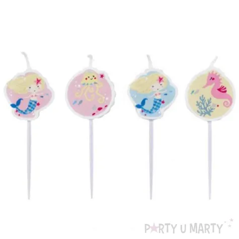 swieczki na tort syrenka be a mermaid amscan 4 szt