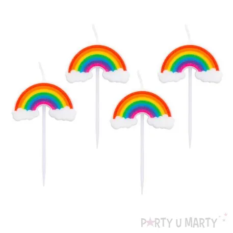 swieczki na tort tecza givi 4 szt