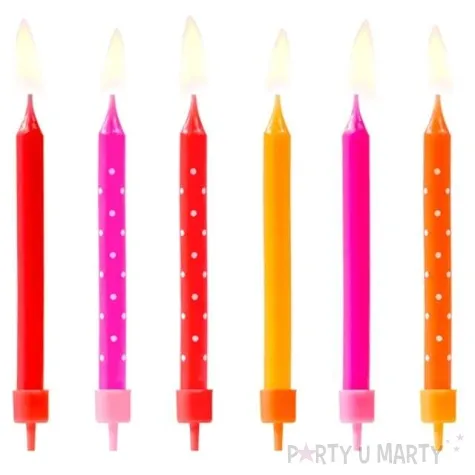 swieczki na tort truskaweczka partydeco 6 szt