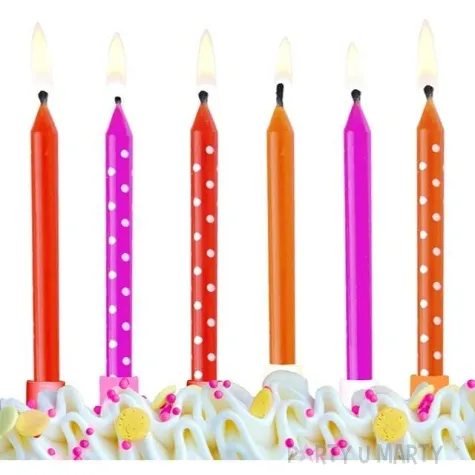 swieczki na tort truskaweczka partydeco 6 szt