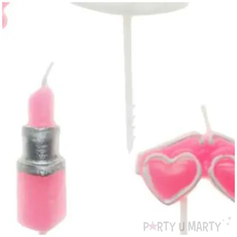 swieczki na tort wysokie obcasy rozowe partypal 5 szt