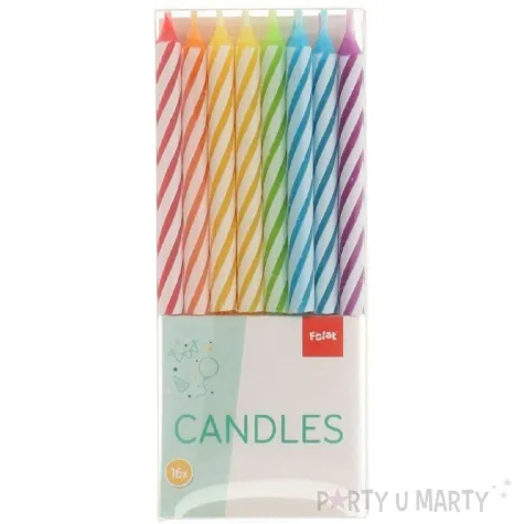 swieczki na tort zakrecone mix folat 10 szt