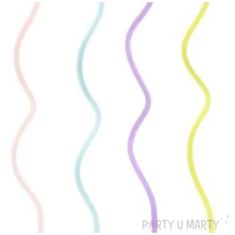 swieczki na tort zakrecone mix partydeco 8 szt