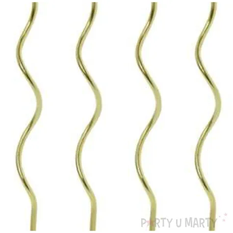 swieczki na tort zakrecone zlote partydeco 8 szt