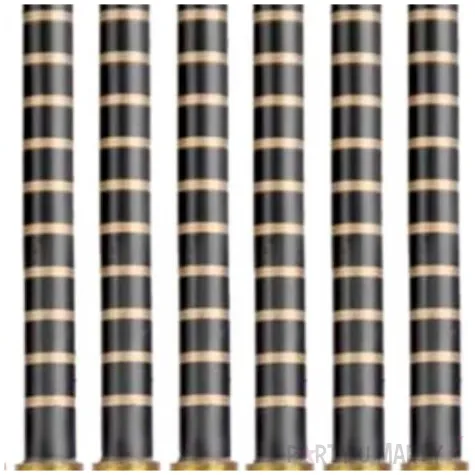 swieczki na tort zlote paski czarne partypal 12 szt