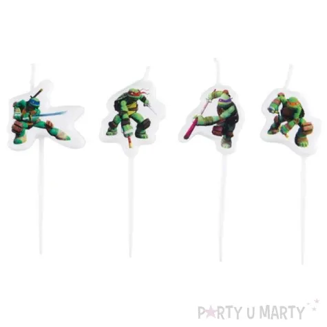 swieczki na tort zolwie ninja amscan 4 szt