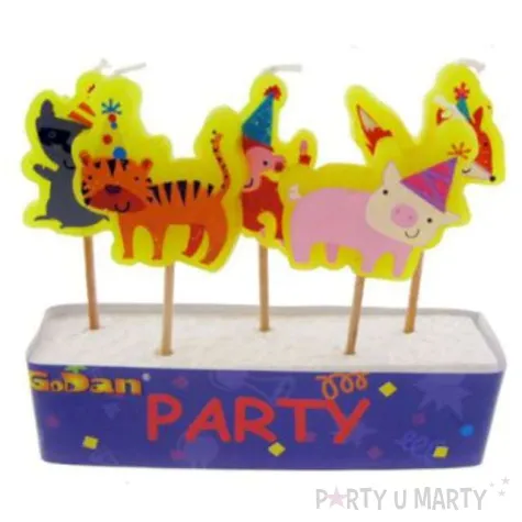 swieczki na tort zwierzatka godan 5 szt