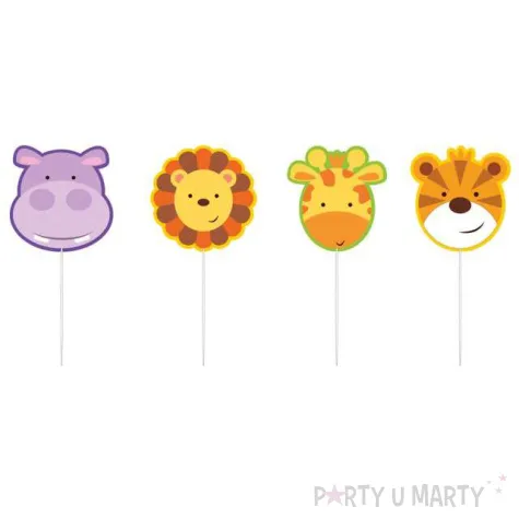 swieczki na tort zwierzatka w jungli amscan 4 szt
