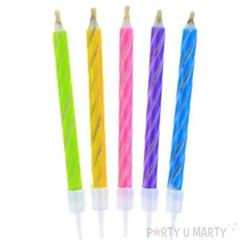 swieczki paski mix godan 6 cm 10 szt