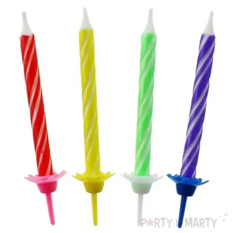 swieczki paski podwojny wzor mix godan 24 szt