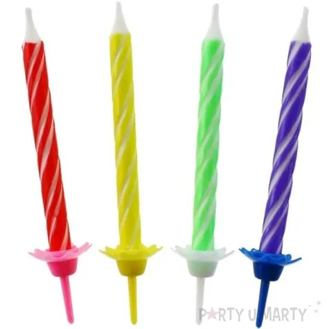 swieczki paski podwojny wzor mix godan 24 szt