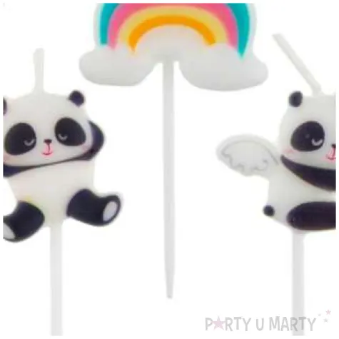 swieczki pikery pandy godan 7 cm 5 szt