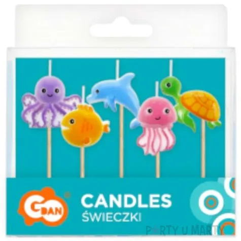 swieczki pikery podwodny swiat godan 5 szt