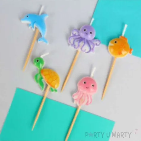 swieczki pikery podwodny swiat godan 5 szt