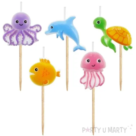 swieczki pikery podwodny swiat godan 5 szt