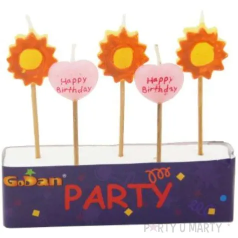 swieczki pikery sloneczniki serca