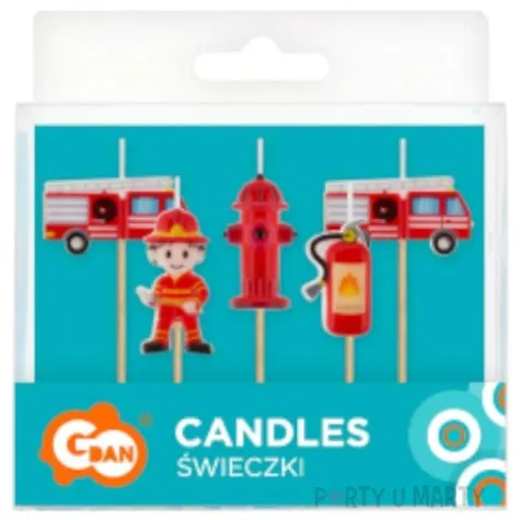 swieczki pikery straz pozarna godan 5 szt