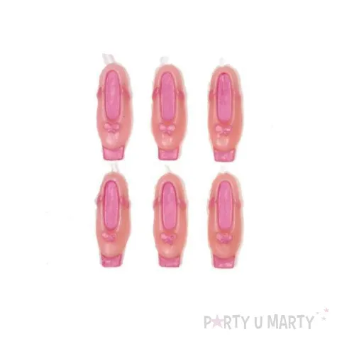 swieczki rozowy bucik 6 szt