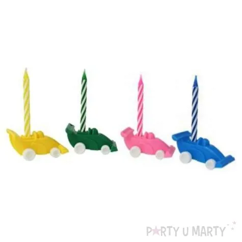swieczki samochodziki podstawki 8 4