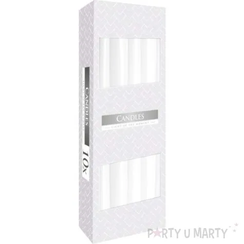 swieczki stozkowe classic biale bispol 10 szt