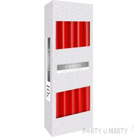 swieczki stozkowe classic czerwone bispol 10 szt