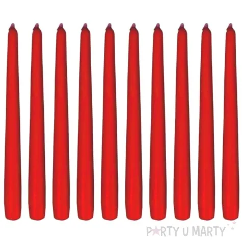 swieczki stozkowe classic czerwone bispol 10 szt