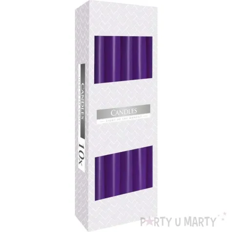swieczki stozkowe classic fioletowe bispol 10 szt