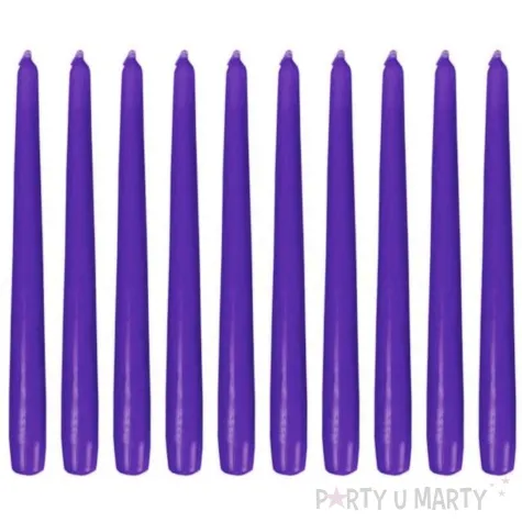 swieczki stozkowe classic fioletowe bispol 10 szt