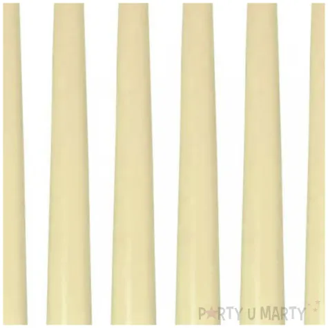 swieczki stozkowe classic kremowe bispol 10 szt