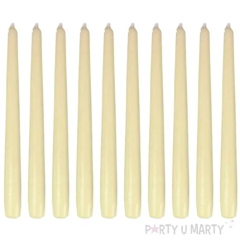 swieczki stozkowe classic kremowe bispol 10 szt