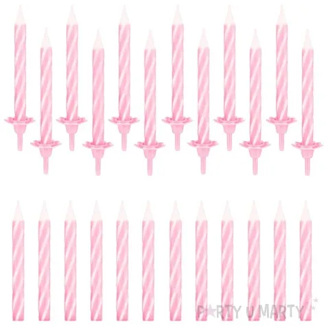swieczki swiderki rozowy partypal 24 szt
