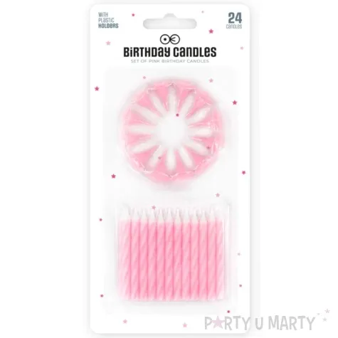 swieczki swiderki rozowy partypal 24 szt