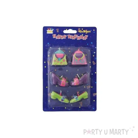 swieczki torebki i buty 6 szt