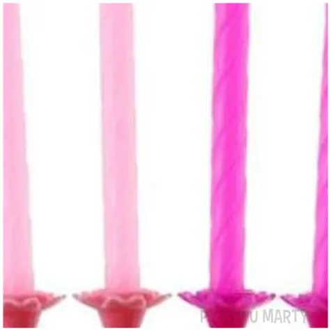 swieczki tortowe classic proste mix rozowy godan 6 cm 24 szt