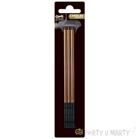 swieczki urodzinowe classic metaliczne mokka godan 6 szt