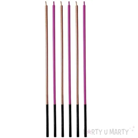 swieczki urodzinowe classic metaliczne rose gold godan 6 szt