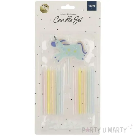 swieczki urodzinowe jednorozec folat 10 cm 11 szt