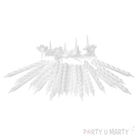 swieczki urodzinowe klasyczne bialy arpex 24 szt