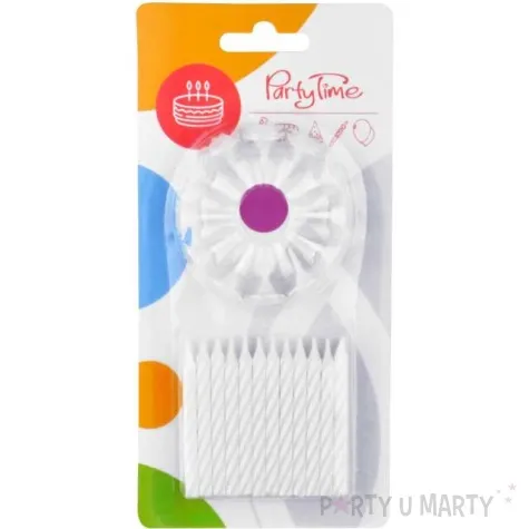 swieczki urodzinowe klasyczne bialy arpex 24 szt