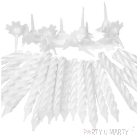 swieczki urodzinowe klasyczne bialy arpex 24 szt