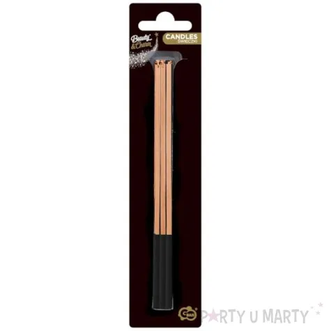 swieczki urodzinowe magiczny plomien rozowe zloto godan 6 szt