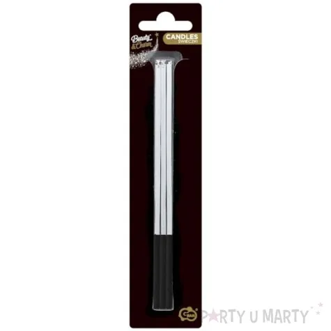 swieczki urodzinowe magiczny plomien srebrne godan 6 szt