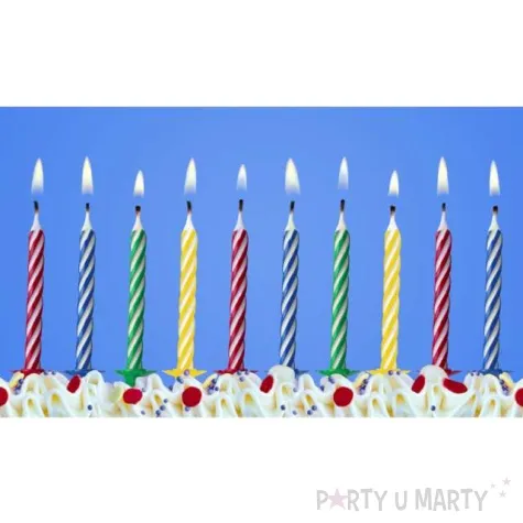 swieczki urodzinowe mix kolorow 10 szt 1 op