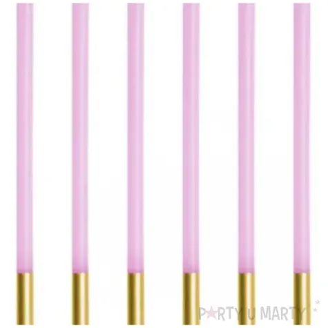 swieczki urodzinowe na tort dekoracja na urodziny fioletowe pastelowe 14 cm 12 szt