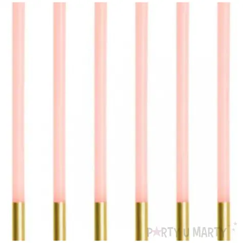 swieczki urodzinowe na tort dekoracja na urodziny rozowe pastelowe 14 cm 12 szt