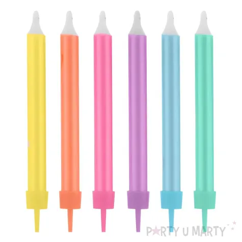 swieczki urodzinowe na tort jumbo neonowe dekoracja na urodziny godan 12 szt